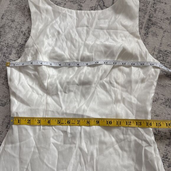 Lulus Sophisticated Selection White Sleeveless Backless Mini Dress Size Medium - Picture 5 of 11